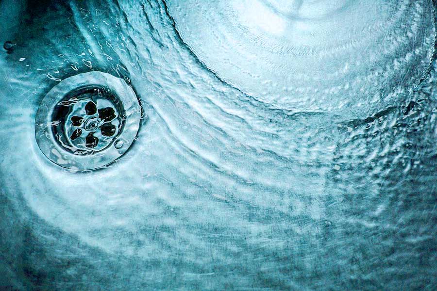 Sink drain with water softened by a water softener from our Austin water treatment experts