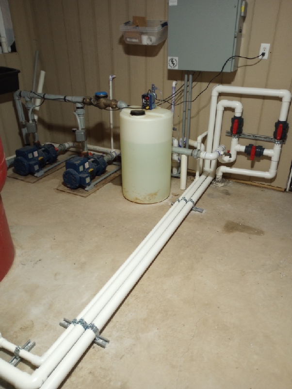 Plumbing for the new water softening system