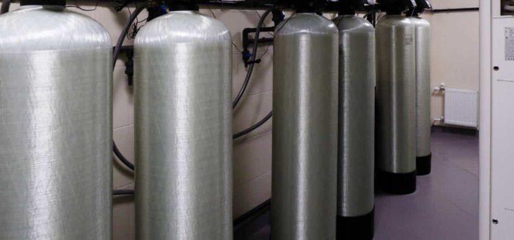 multiple water softeners in a commercial building basement